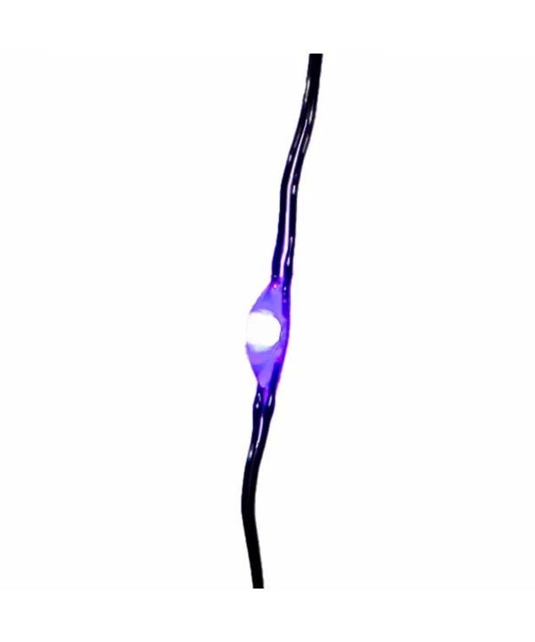 8' 25 Light Battery-Operated Purple Fairy LED Black Wire Light Set 2