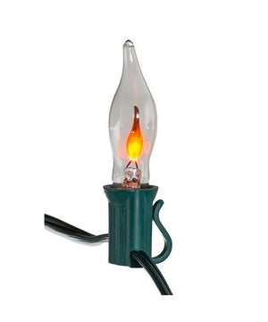 18' 10 Light UL Flicker Flame Amber Candle Longer Light Set 3