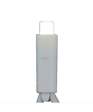 24.5' 50 Light UL Pure White Frost 5MM LED White Wire Light Set 2