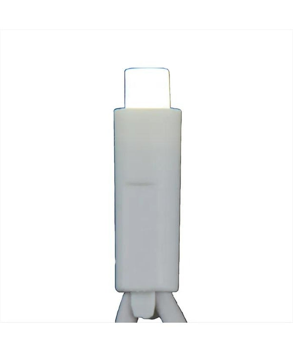 24.5' 50 Light UL Pure White Frost 5MM LED White Wire Light Set 2