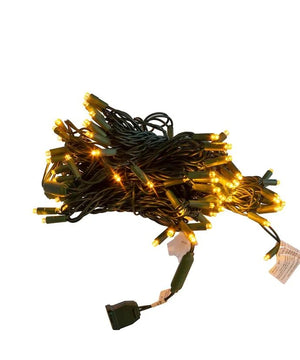 49.5' 100 Light UL 5MM Classic Warm White LED Green Wire Light Set 2