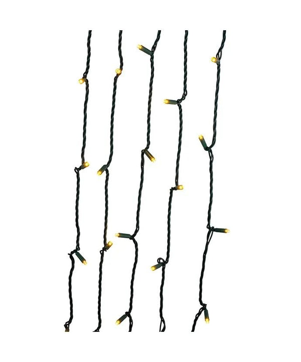 49.5' 100 Light UL 5MM Classic Warm White LED Green Wire Light Set 3