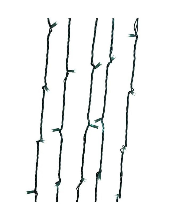 49.5' 100 Light UL 5MM Pure Warm White LED Green Wire Light Set 3