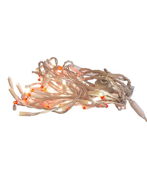 7' 70 Light Commercial Grade Red & Pure White Soft Twinkle LED Icicle Light 2