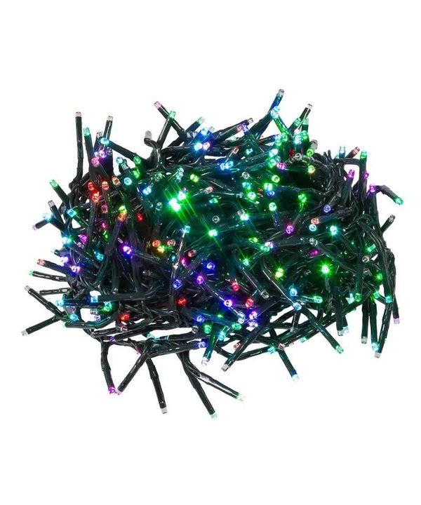 16' 480 Light RGB Green Wire Multi-Color Multifunction Cluster Garland Lights 2