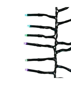 16' 480 Light RGB Green Wire Multi-Color Multifunction Cluster Garland Lights 3