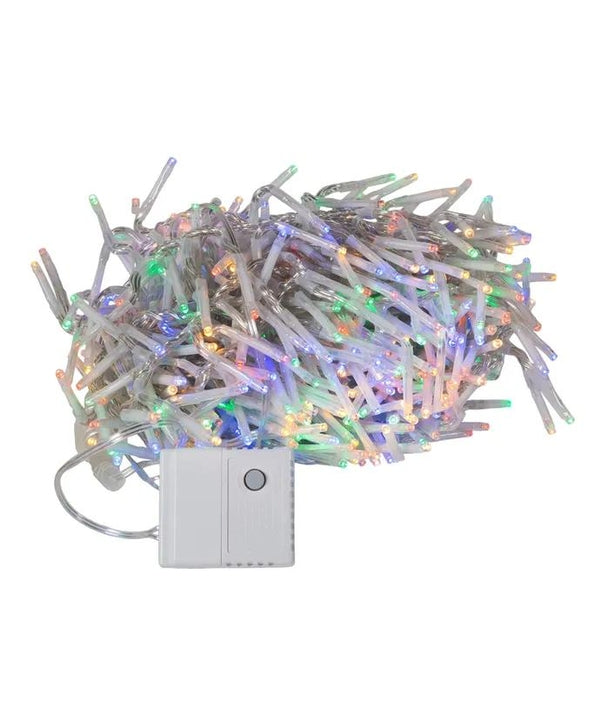 16' 480 Light Clear Wire Multi-Color Multifunction Cluster Garland Lights 2