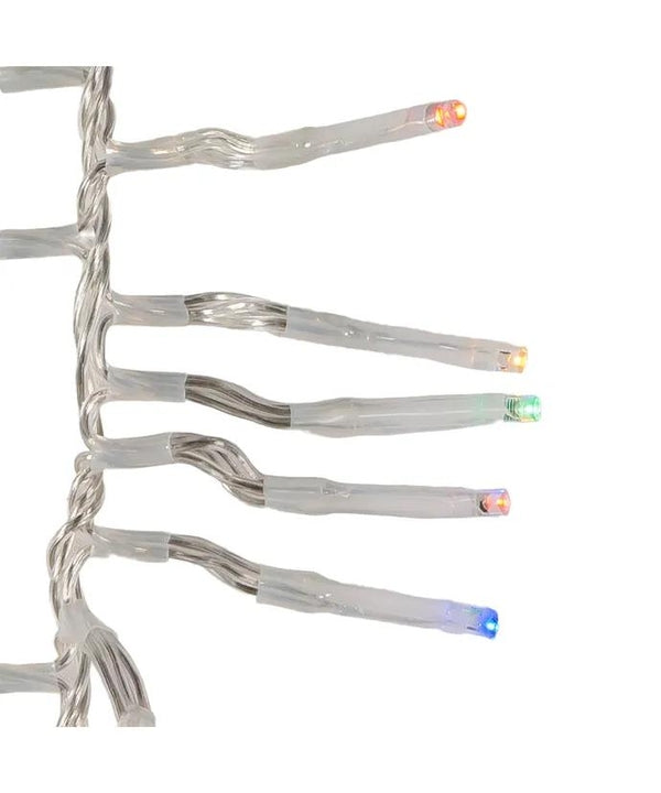 16' 480 Light Clear Wire Multi-Color Multifunction Cluster Garland Lights 3