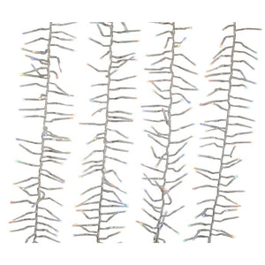 16' 480 Light Clear Wire Multi-Color Multifunction Cluster Garland Lights 1