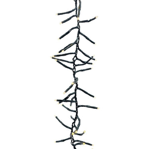 16' 480 Light Clear Wire Warm White Multifunction Cluster Garland Lights 1