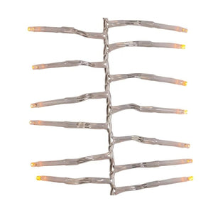 33' 1000 Light Clear Wire Warm White Multifunction Cluster Garland Lights 1