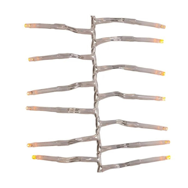 33' 1000 Light Clear Wire Warm White Multifunction Cluster Garland Lights 1