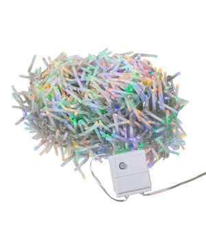 33' 1000 Light Clear Wire Multi-Color Multifunction Cluster Garland Lights 2