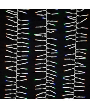 33' 1000 Light Clear Wire Multi-Color Multifunction Cluster Garland Lights 6