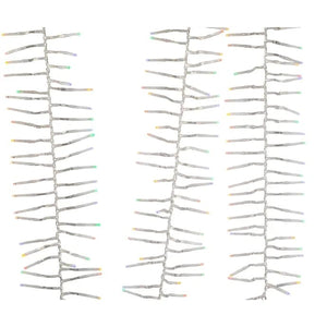 33' 1000 Light Clear Wire Multi-Color Multifunction Cluster Garland Lights 1