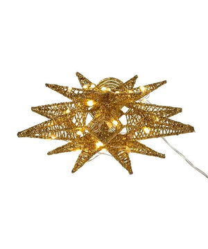 11" 60 Light Warm White Gold Superbright Starburst Tree Topper 3