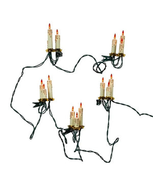 28' 15 Light UL White Triple Candle Extended Light Set 2