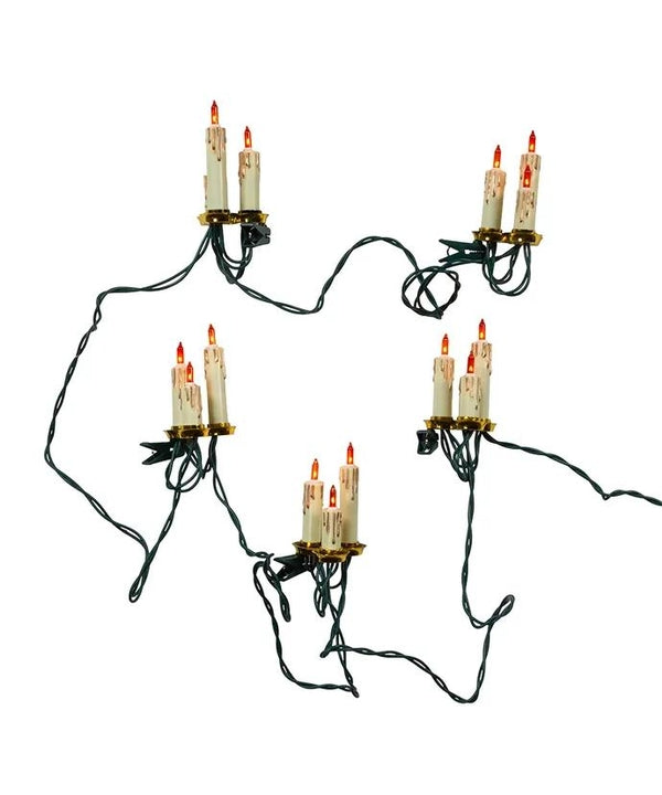 28' 15 Light UL White Triple Candle Extended Light Set 2