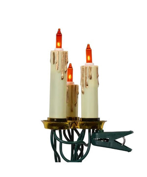 28' 15 Light UL White Triple Candle Extended Light Set 3