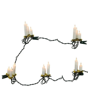 28' 15 Light UL White Triple Candle Extended Light Set 2