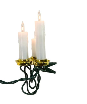 28' 15 Light UL White Triple Candle Extended Light Set 3