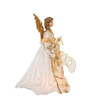 10 Light 16" UL Ivory & Gold Angel Tree Topper 2