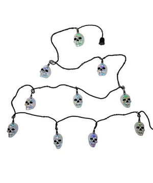 10 Light 12' UL RGB LED Glitter Skull Light Set 2
