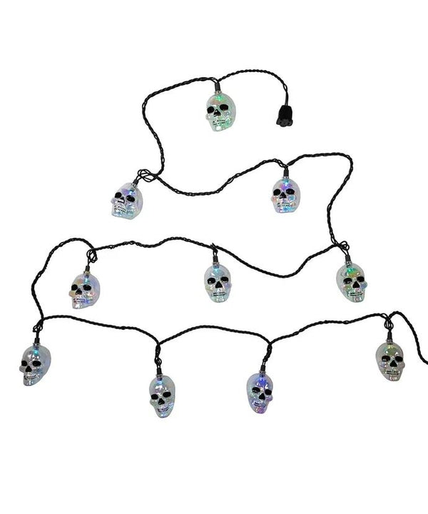 10 Light 12' UL RGB LED Glitter Skull Light Set 2