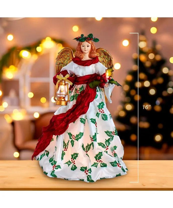 10 Light 16" UL Holiday Formal Angel Tree Topper 2