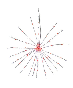 12" 3D Red & Pure White Fairy 120 Light LED Starburst Light 2