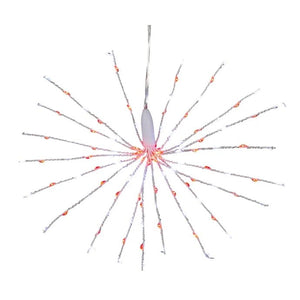 12" 3D Red & Pure White Fairy 120 Light LED Starburst Light 1