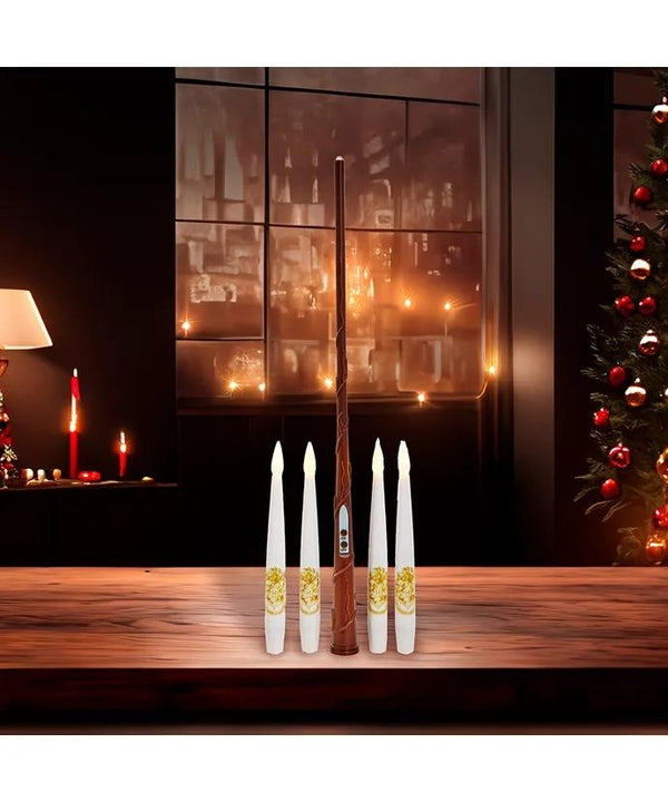 5.98" Harry Potter™ Battery Operated 10 Floating Candles with Wand Remote Light Set 5