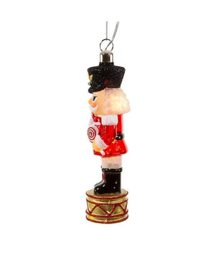5.75" Glass Illuminated Gems USB Warm White LED Nutcracker Ornament 4