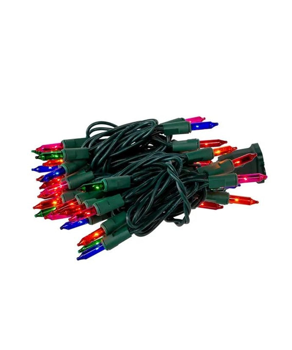 9.2' 50 Light UL Multicolor Light Green Wire Light Set 2