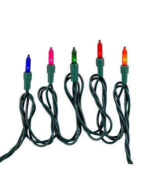 9.2' 50 Light UL Multicolor Light Green Wire Light Set 3
