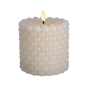 5" 1 Light Battery Operated Warm White LED Ivory Flicker Flame Bubble Candle 1