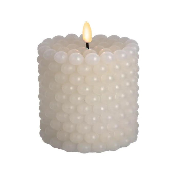 5" 1 Light Battery Operated Warm White LED Ivory Flicker Flame Bubble Candle 1