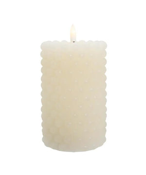 6" 1 Light Battery Operated Warm White LED Ivory Flicker Flame Bubble Candle 2