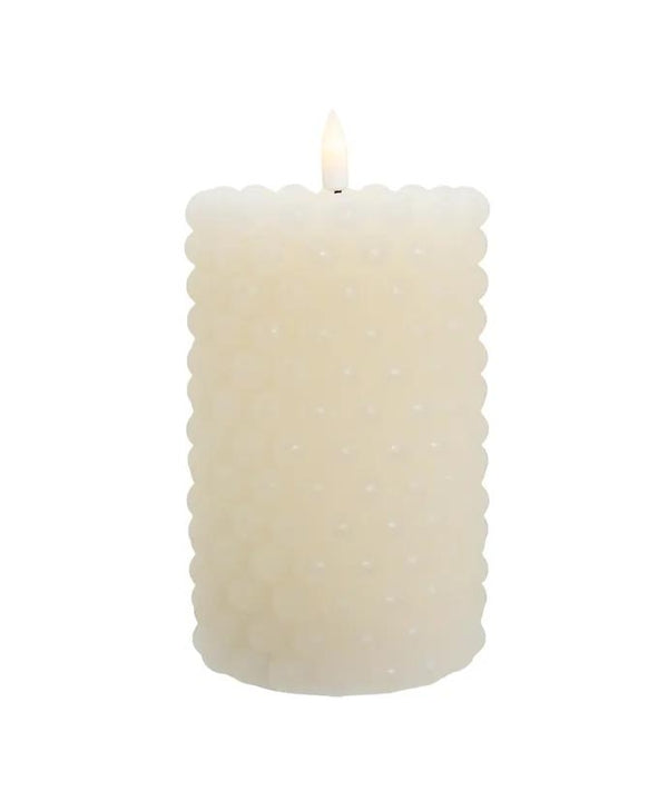 6" 1 Light Battery Operated Warm White LED Ivory Flicker Flame Bubble Candle 2