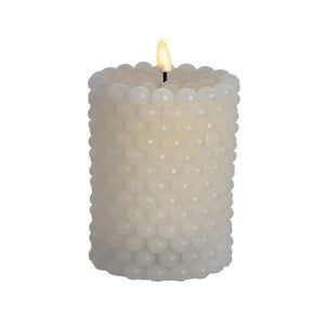 6" 1 Light Battery Operated Warm White LED Ivory Flicker Flame Bubble Candle 1