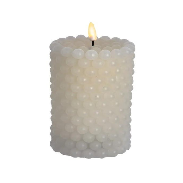 6" 1 Light Battery Operated Warm White LED Ivory Flicker Flame Bubble Candle 1