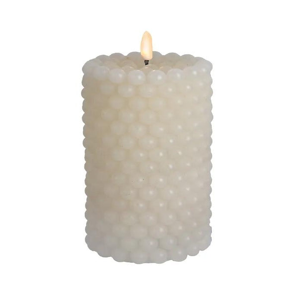 7" 1 Light Battery Operated Warm White LED Ivory Flicker Flame Bubble Candle 1