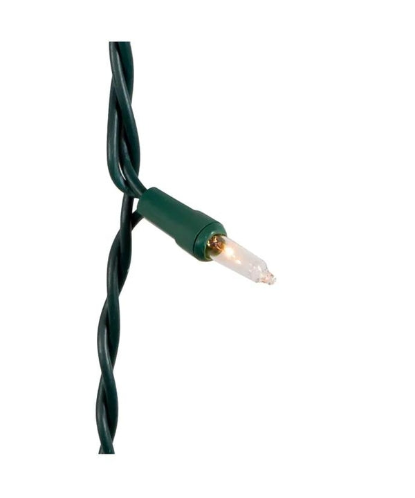 18.5' 100 Light UL Clear Light Green Wire Light Set 3