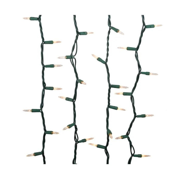 18.5' 100 Light UL Clear Light Green Wire Light Set 1