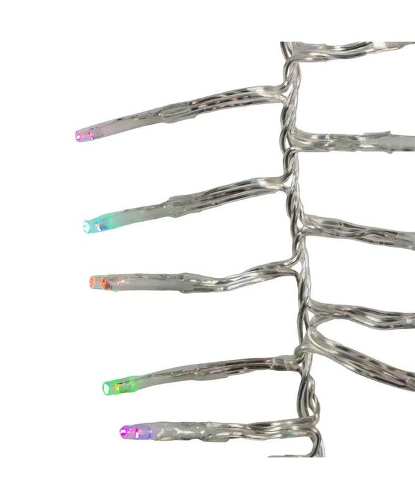 16' 480 Light RGB Clear Wire Multi-Color Multifunction Cluster Garland Lights 3