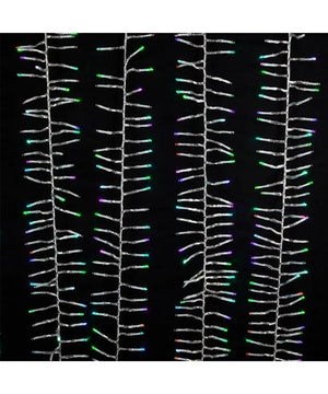 16' 480 Light RGB Clear Wire Multi-Color Multifunction Cluster Garland Lights 5