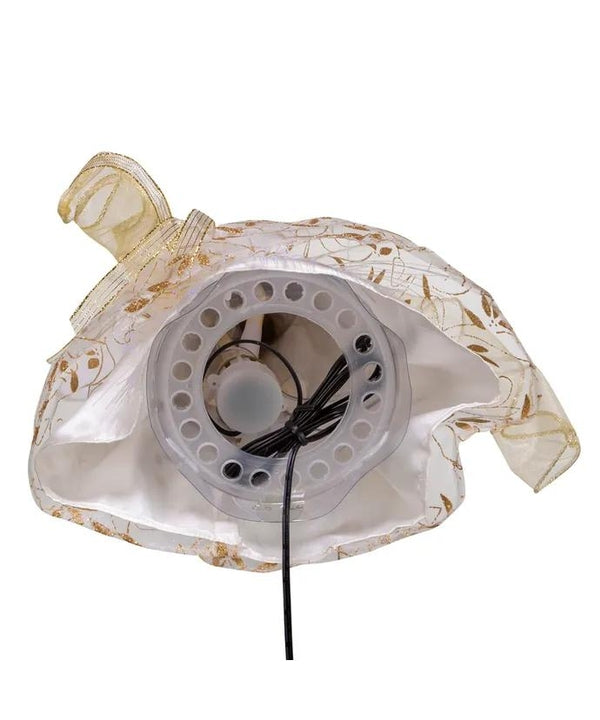 12" Battery Operated Gold Fiber Optic Color Changing LED Angel Tree Topper 4