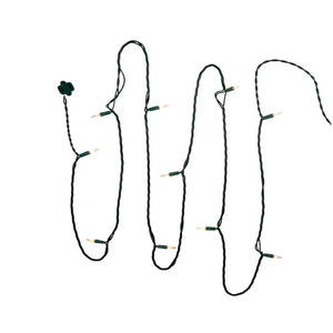9' 10 Light UL Clear Light Green Wire Light Set In Polybag 1