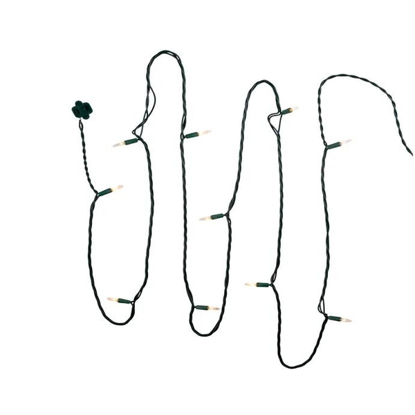 9' 10 Light UL Clear Light Green Wire Light Set In Polybag 1