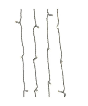 24.5' 50 Light UL Pure White Frost Twinkle 5MM LED White Wire Light Set 2